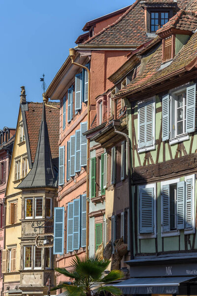 Famous city, Colmar is a picturesque old tourist neighborhood with beautiful canals and traditional half-timbered houses. Colmar, Haut-Rhin, Alsace, France.