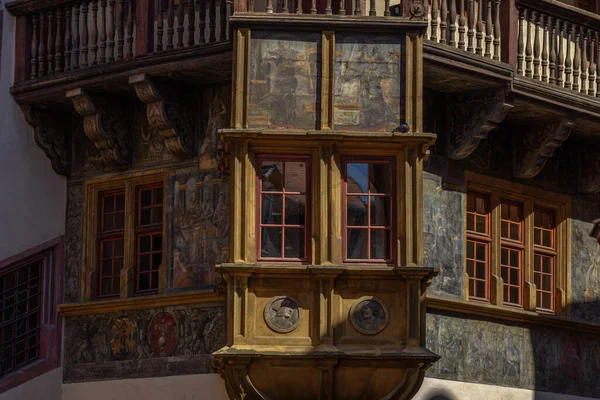 Célèbre Maison Pfister Colmar Est Vieux Quartier Touristique Pittoresque Avec — Photo