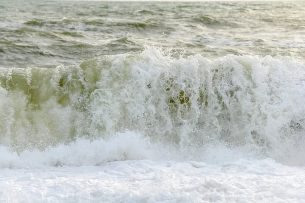 Fale Rozbijające Się Plaży Brzegu Oceanu Atlantyckiego Pobliżu Sables Olonne — Zdjęcie stockowe