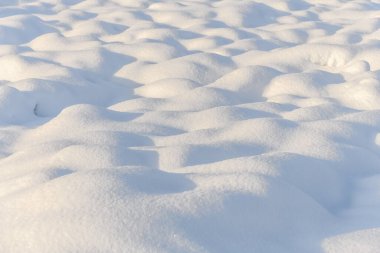Kar dalgaları Fransa 'da kışın bir tarlaya çarpıyor.