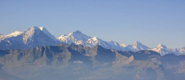 İsviçre Alp Dağları Brienz Rothorn, Eiger, Jungfrau 'dan görüldü..
