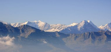 İsviçre Alp Dağları Brienz Rothorn, Eiger, Jungfrau 'dan görüldü..