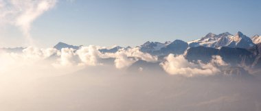 İsviçre Alp Dağları Brienz Rothorn, Eiger, Jungfrau 'dan görüldü..