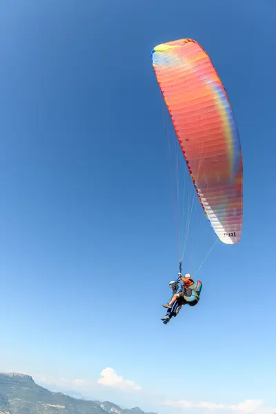 Paragliding Flight Air Mountains Drome France — Stock Photo, Image