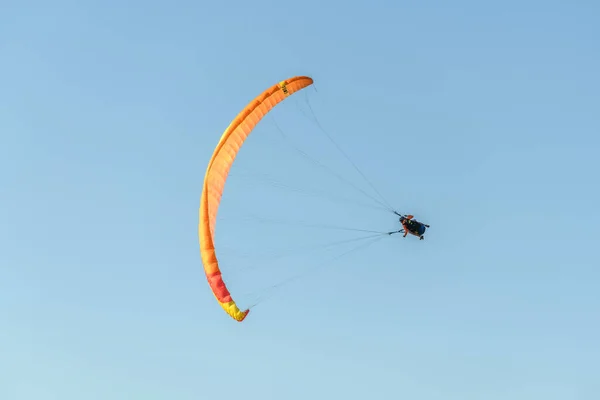 Vol Parapente Dans Les Airs Dessus Des Montagnes Drome France — Photo