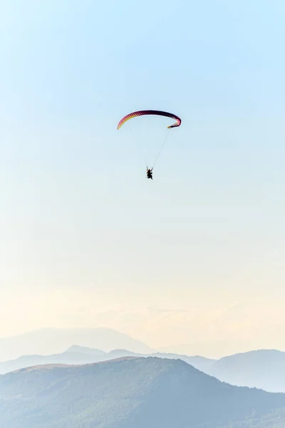 Let Paraglidingem Vzduchu Nad Horami Drome Francie — Stock fotografie