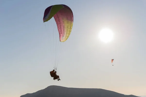 Paragliding Flight Air Mountains Drome France — Stock Photo, Image