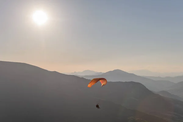 Let Paraglidingem Vzduchu Nad Horami Drome Francie — Stock fotografie