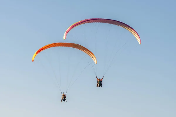 Let Paraglidingem Vzduchu Nad Horami Drome Francie — Stock fotografie