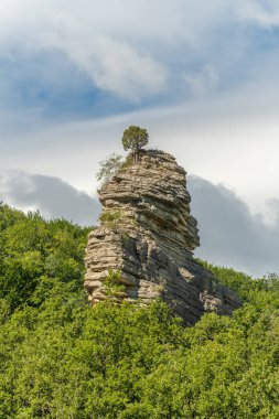 Provenal Drome 'daki Jabron Vadisi manzarası. Alpes de Haute Provence, Fransa.