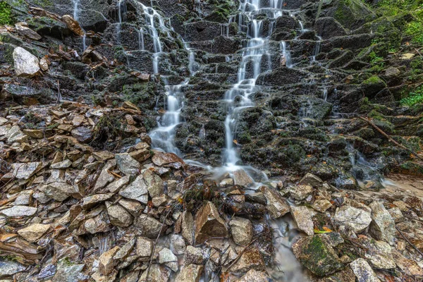 Cachoeira Montanha Início Outono França Vosges — Fotografia de Stock