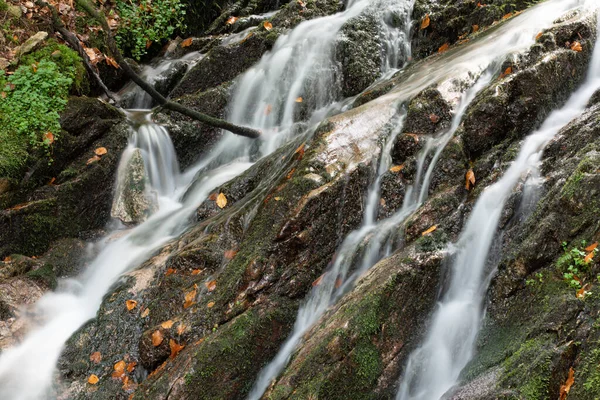 Waterfall Mountain Early Fall France Vosges — Stock Photo, Image
