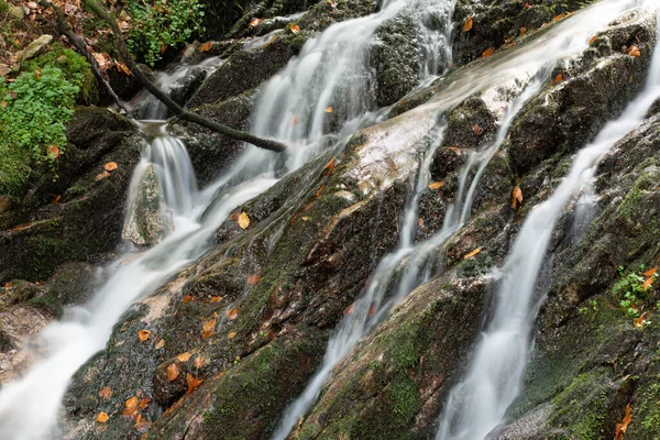 Cachoeira Montanha Início Outono França Vosges — Fotografia de Stock