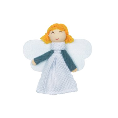 Kırmızı elbiseli, kızıl saçlı bir melek. Yüksek kalite fotoğraf