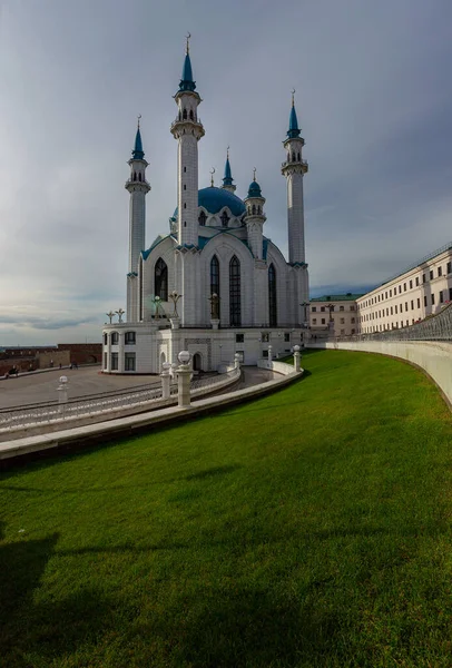 Мечеть Кул Шариф Казанском Кремле Закате Вертикальная Рамка Социальных Сетей — стоковое фото
