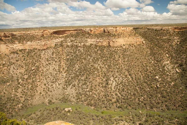 Vista Distância Sunset House Parque Nacional Mesa Verde Colorado — Fotografia de Stock