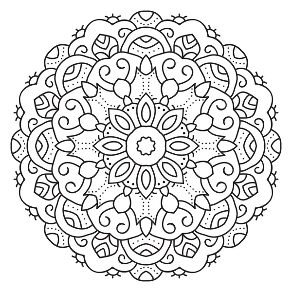 Symmetrical circular pattern mandala. — Stock Vector