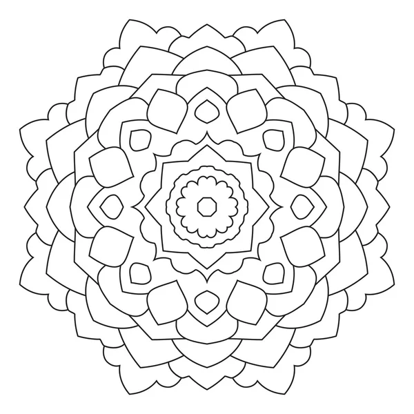 Mandala motif circulaire symétrique . — Image vectorielle