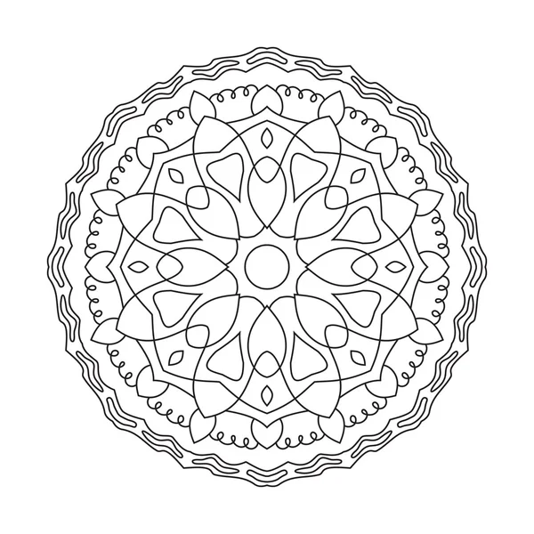 Symmetrische circulaire patroon mandala. Decoratieve Oosterse patroon. — Stockvector
