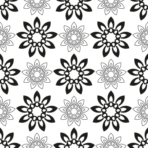 Siyah çiçekli pürüzsüz desen