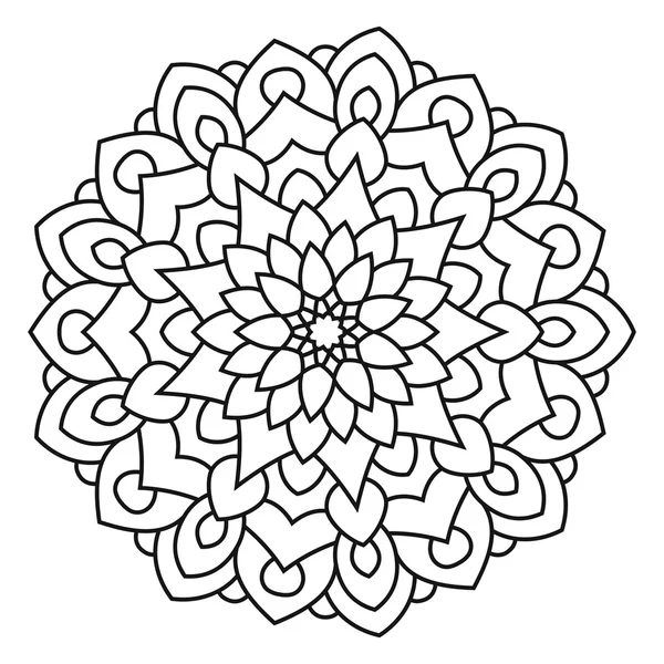 Symmetrical circular pattern mandala. — Stock Vector