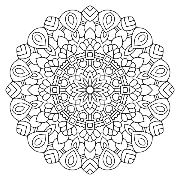 Siyah çizgilerle çizilmiş vektör mandala