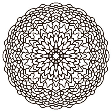 Simetrik dairesel desen mandala.