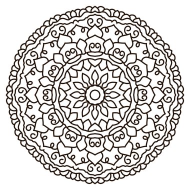 Simetrik dairesel desen mandala.