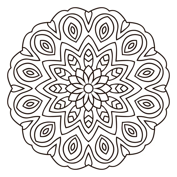 Mandala vetorial para colorir isolado —  Vetores de Stock