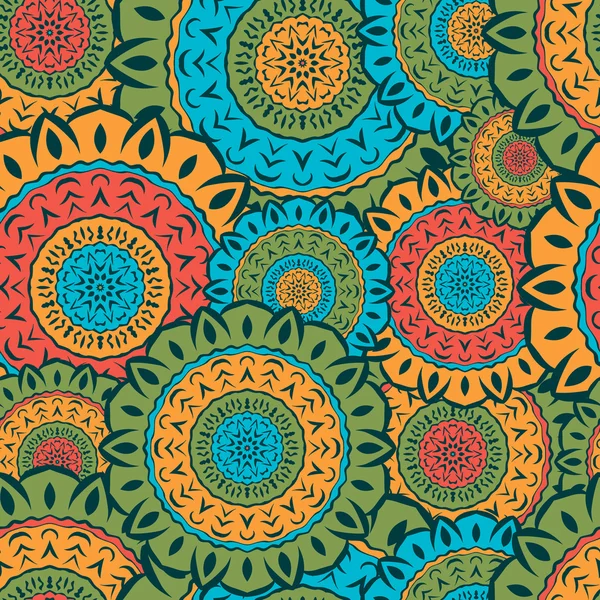 Renkli yuvarlak mandalalar ile sorunsuz doku