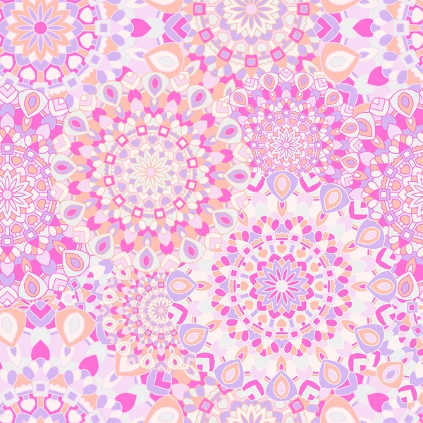 Etnik seamless modeli. Yuvarlak pembe Doğu