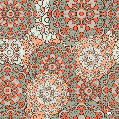 Simetrik mandalalar ile sorunsuz arka plan.