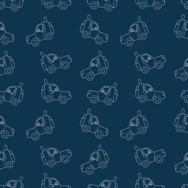 Otomobil çizimler ve seamless modeli.