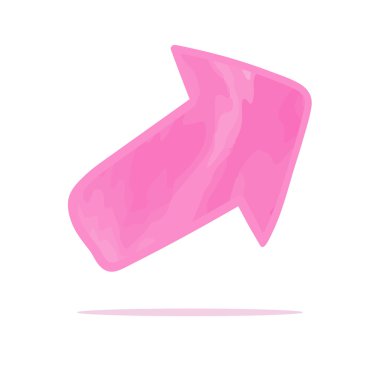 Pembe suluboya ok simgesi.