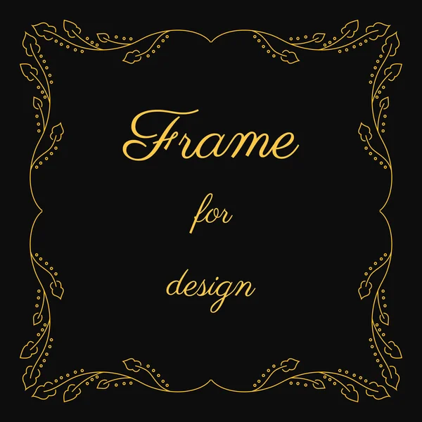 Vintage yellow square frame