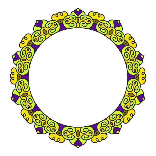 Кругла абстрактна кольорова рамка — стоковий вектор