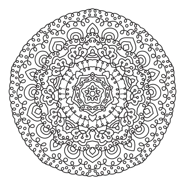Patrón étnico circular simétrico . — Vector de stock