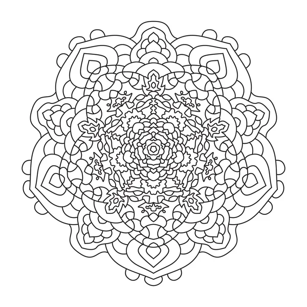 Mandala ist ein kreisförmiges symmetrisches Muster — Stockvektor