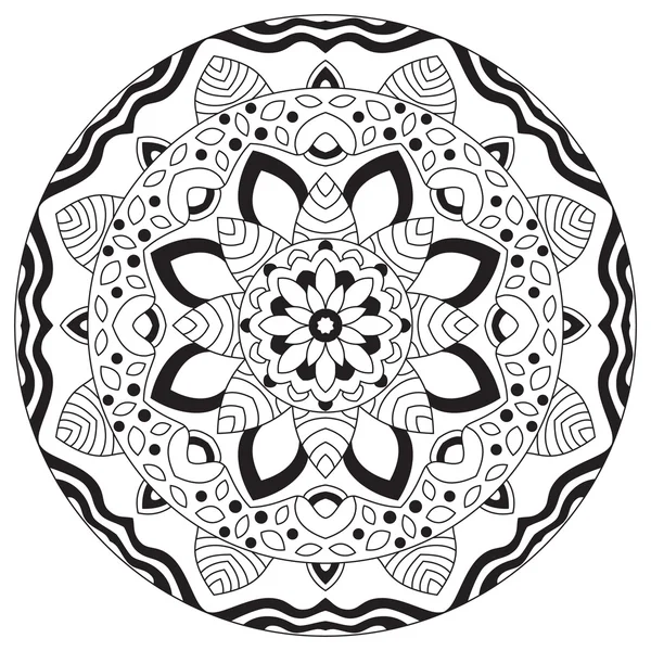 Geometryczne okrągły ornament Mandala, — Wektor stockowy