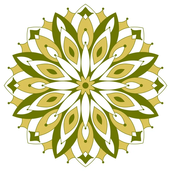 Цветная круглая симметричная мандала — стоковый вектор