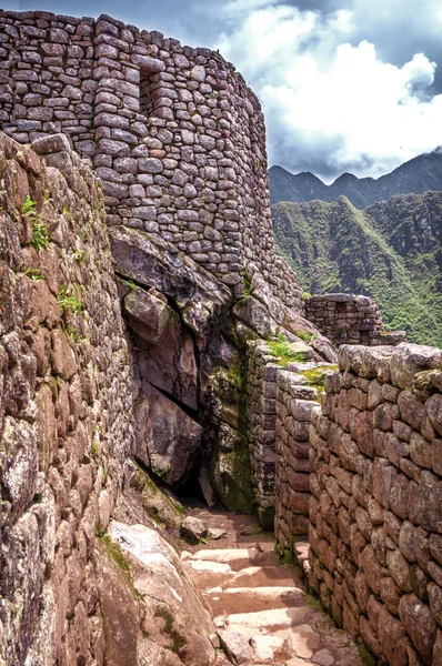 马丘比丘印加城 （秘鲁) — 图库照片