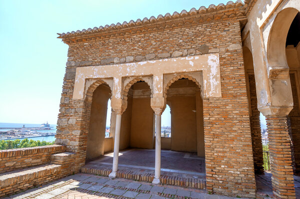 Interior of the Alcazaba of Malaga, Spain 