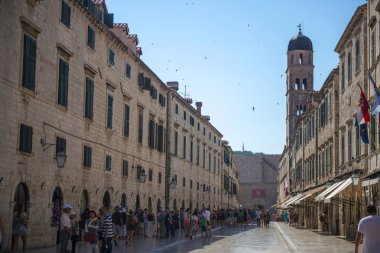 Dubrovnik, Hırvatistan'ın sokak görünümü