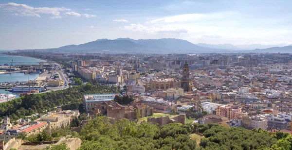 Pohled od Gibralfaro Castle v Màlaga — Stock fotografie