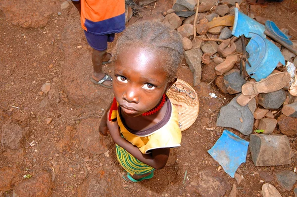 SENEGAL - SEPTEMBER 17: Little girl from the Bedic ethnicity, th — Stock Photo, Image