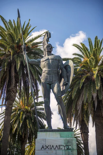 Statua di Achille a Corfù, Grecia — Foto Stock