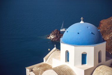 Yunanistan, Santorini Adası, Oia Köyü, beyaz mimarisi