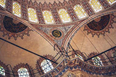 ISTANBUL, TURKEY - MAY 5, 2015: Beautiful decorated interior of 