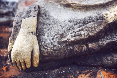 Eski Buda heykeli buddha Tapınağı, Ayutthaya, Tayland
