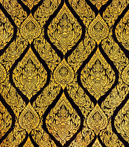 Thai style art of pattern on the door in temple, Thailand. Textu — Stock Photo, Image
